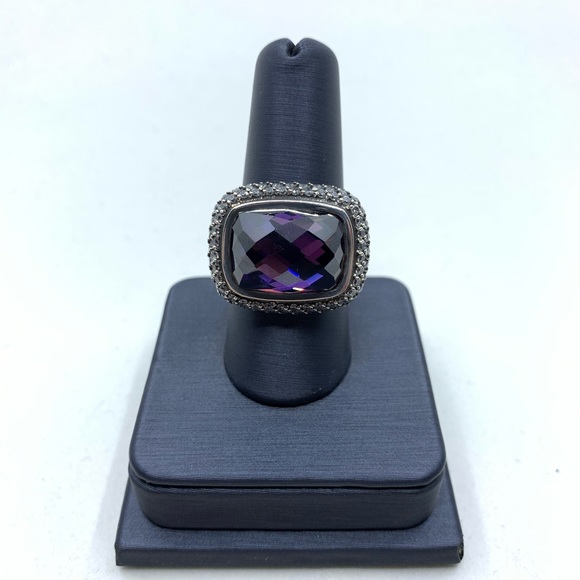 David Yurman Amethyst Gray Sapphire Waverly Ring